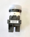 CONJUNTO INDICADOR ILUM BLANCO || OMRON || M22N-BN-TWA-WC || CABEZA INDICADOR ILUM BLANCO, LISO,  LED BLANCO 24VAC/DC